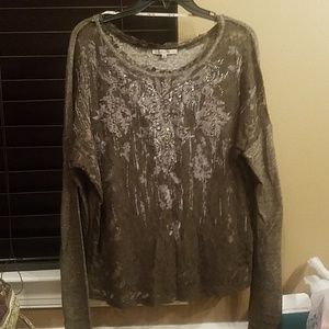 Sheer, Lace, Sparkle Top